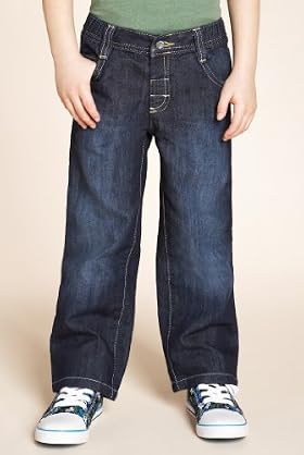 Straight Leg Elasticated Waist Jeans