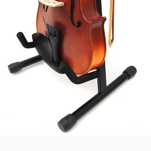 Produkt-Bild: Stabiler Violinenst&auml;nder Geigenst&auml;nder f&uuml;r 1/2 bis 4/4 Gr&ouml;&szlig;e Geige Violine samtbezogene Auflagen