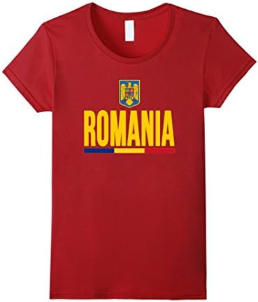Women's Romanian National Team Shirt Football Romania Soccer Tee Medium Cranberry