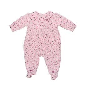 Buy Absorba Pink Floral Velour Footsie (9 Months) by Absorba