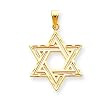 14k Solid Satin Star of David Pendant