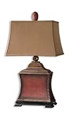 Uttermost Pavia Aged Red Woven Texture Table Lamp