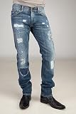 Just Cavalli Ripped Patched Jeans