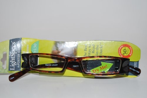 Light Specs By Foster Grant 1.50 Tortoise Reading Glasses