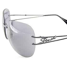 New Fendi Sunglasses FS 394 FS394 001 Gray Lenses Black Frame Size:65-15-125