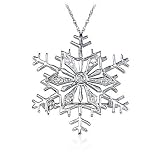 14k White Gold Snowflake Pendant