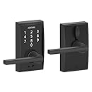 Schlage Touch Century Lock with Latitude Lever (Matte Black) FE695 CEN 622 LAT