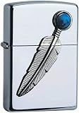 Original Zippo Feuerzeug Turquoise Indian Feather