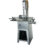 Heavy-Duty Meat Saw with Stand & Power Grinder-Sausage Stuffer - Sliding Stainless Steel Table - Ships UPS!