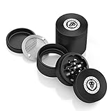 AfternoonDelight 5 Piece Herb Tobacco Spice Grinder - Aircraft Grade CNC Aluminum Metal, Removable Pollen Catcher Sieve - Limited Lifetime Guarantee