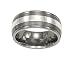 7.5mm Comfort Fit Silver Inlay & Titanium Band