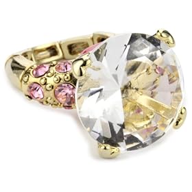Betsey Johnson Betseys Dollhouse Crystal Stretch Engagement R