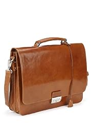 Leather Adjustable & Detachable Strap Briefcase