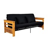 Serta Athens Futon Frame - Medium Oak (Queen)
