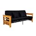 Serta Athens Futon Frame- Medium Oak(Queen)