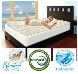 Slumber Solutions 2-inch Hypoallergenic Antimicrobial Memory Foam Mattress Topper, Bed Bug Resistant PostureFoam Technology (Queen)