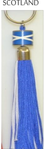 Scotland Mini Small Flag Ring Tassel