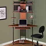 Arch Corner Computer Workstation - Pewter and Teak - 50500