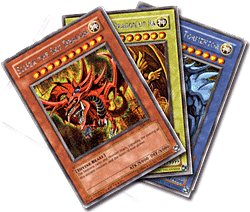 YuGiOh GX American ULTRA Rare God Card Set of 3 Egyptian God Cards Slifer, Obelisk & Ra