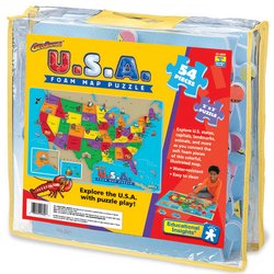 54 Piece USA Foam Map Puzzle by Educational Insights