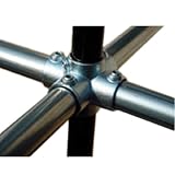 単管接続金具 6方出1ケ所貫通 S-2-5Z ジョイント工業締付:ホーローセット(イモネジ)