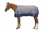 Saxon Midweight Turnout Blanket, Size 72, Gray/Navy