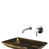 Vigo Industries VGT111 Copper Glass Faucet Bathroom Vessel Sink, Chrome