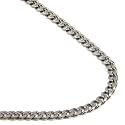 Titanium 4MM Curb Chain Link Necklace