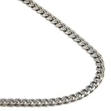 Titanium 4MM Curb Chain Link Necklace