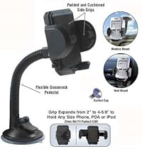 U-Bop 7 inch Universal Windscreen Car Mount Suction Holder , Black , Apple iPod Touch
