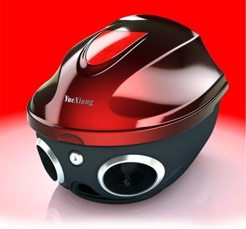 Aselling Multifunctional Motorcycle Rear Storage Trunk Top Luggage Case Scooter Hard Music Tail Box with MP3 Player FM (red)