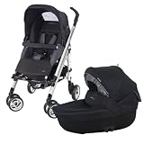 B&eacute;b&eacute; Confort - Combin&eacute; DUO poussette Loola Full + nacelle Windoo plus - Total Black