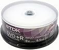 TDK White Inkjet Printable Dual Layer DVD+R 8X 25 pack