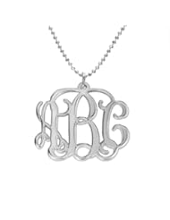 Sterling Silver Initial Monogram Necklace-custom Made with Any Initial!
