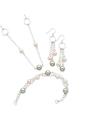 Genuine .925 Sterling Silver Necklace, Bracelet and Earring Set. 100% Satisfaction Guaranteed.
