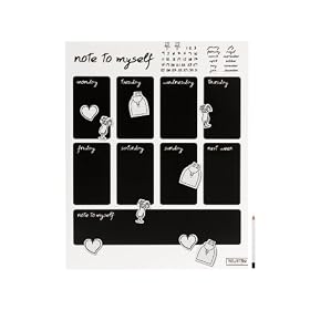 Wanted - WA0949 - Tableau M�mo - Note to Myself - 11 Aimants et Craie