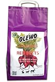 Olewo Red Beets Allergy Dog Food Supplement, controls dog skin allergies and itching with natural detoxification and anti-inflammatory support, adds natural source vitamins to any dog food to promote overall health, 1-ingredient, non-GMO product, Made in Germany, 5.5 Pounds