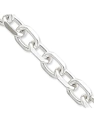 .925 Sterling Silver Diamond Cut Open Link Cable Chain