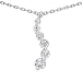 14kt White Gold Journey Diamond Pendant Necklace with 16 Inch chain (GH, SI2-I1, 0.28 carat)