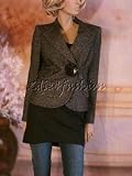 $3500 New DOLCE & GABBANA Black Tweed Button Jacket 42 / 8