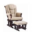 Shermag Glider Rocker Combo, Espresso with Pearl Beige