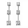 3 Diamond Earrings 1/2 ct. in 14K White Gold