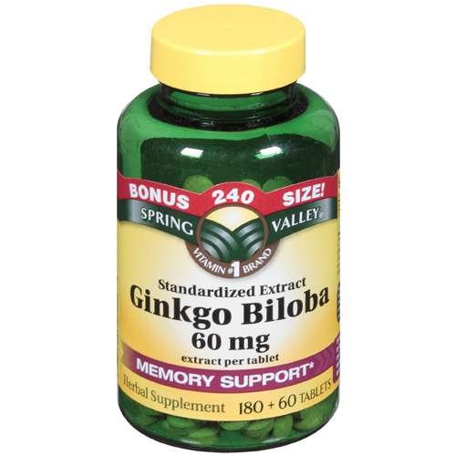 Spring Valley - Ginkgo Biloba 60 mg, 240 Tablets
