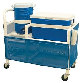 Hydration Cart with 48 Quart Ice Chest, 5 Gallon Water Cooler and Side Panels Color:... by MJM
