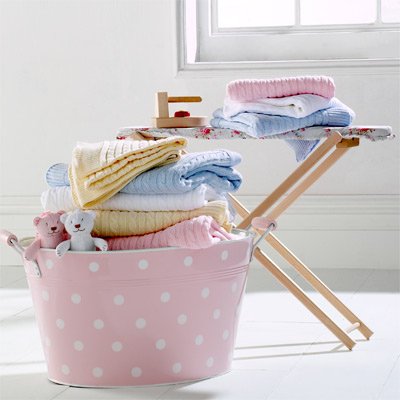 Izziwotnot Cable Knit Stroller Blanket, Blue, Moses/crib/pram Picture