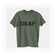 USAF Air Force S/S T-Shirt - Authentic Military Style Physical Training T-Shirt in Military Green