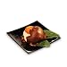 Rosseto Liteware Party Dishes Set of 50 Uno Style Serving Plates, Black