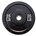 Wright 25 Lb Solid Rubber Bumper Weights – Great  Cross Training & Olympic Lifting – Sold in Pairs