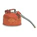 Eagle U2-26-S Red Galvanized Steel Type II Gas Safety Can with 7/8" Flex Spout, 2 gallon Capacity, 9.5" Height, 11.25" Diameter