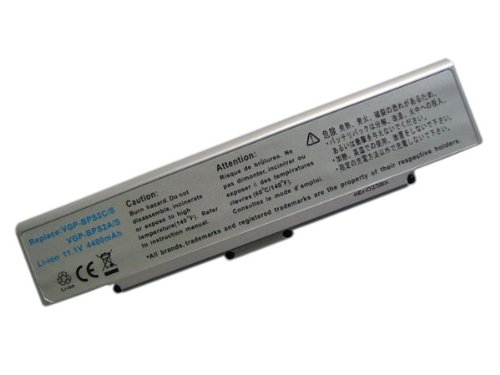 New 6-cell,4400mAh Laptop Replacement Battery for Sony VGP-BPL2,VGP-BPS2,VGP-BPS2A,VGP-BPS2B,VGP-BPS2C (silver)